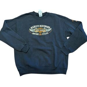 Harley-Davidson Black Sweatshirt with Embroidered Logo Adult Medium